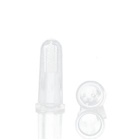 Popular Silicone Dog Toothbrush Pet Toothbrush Finger Cover Cat And Dog General Finger Toothbrush Sp (Color: Transparent, size: Pet Toothbrush (bulk))