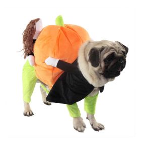 Pet Life 'Pumpkin Mon' Halloween Pet Dog Costume (Color: orange, size: X-Small)